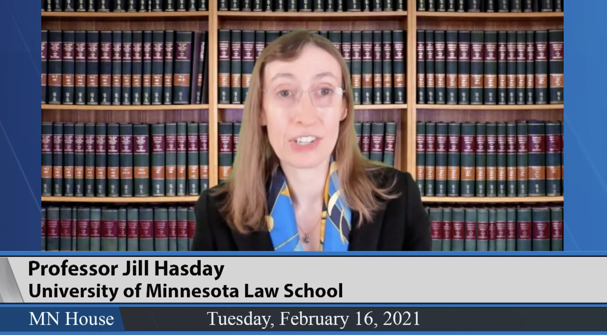 Prof. Jill Hasday testifying before MN Leg Feb 21